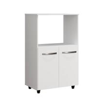 Balcão Multiuso Para Cozinha Micro-ondas 2 Portas Taiane Branco Balcão Multiuso Para Cozinha Micro-ondas 2 Portas Taiane Branco