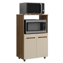 Balcão Multiuso para Cozinha Micro-Ondas 2 Portas Taiane Savana / Off White