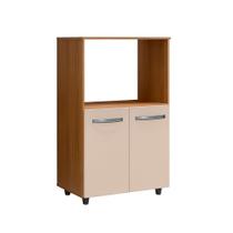 Balcão Multiuso Para Cozinha Micro-ondas 2 Portas Taiane Savana / Off White Balcão Multiuso Para Cozinha Micro-ondas 2 Portas Taiane Savana / Off White