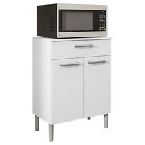 Balcao Multiuso Para Microondas 84X61 cm Diamante Branco Supremo KTP Balcao Multiuso Para Microondas 84X61 cm Diamante Branco Supremo KTP