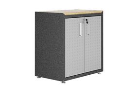 Balcão Multiúso sem tampo Titanium Itatiaia - 2 Portas - Preto c/ Cinza Balcão Multiúso sem tampo Titanium Itatiaia - 2 Portas - Preto c/ Cinza