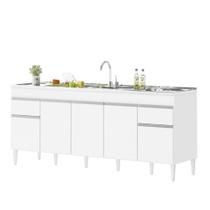 Balcão Natal 5 Portas Para Pia De 2 Mt Branco Balcão Natal 5 Portas Para Pia De 2 Mt Branco