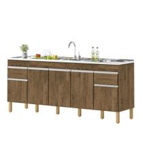 Balcão Natal 5 Portas Para Pia De 2 Mt Castanho Balcão Natal 5 Portas Para Pia De 2 Mt Castanho