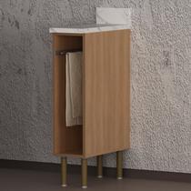 Balcão Nicho 20cm com Tampo e Porta Toalha Cz