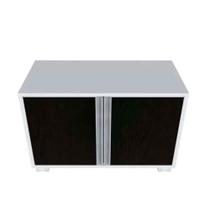 Balcao Oxford Branco C/ Fresno Negro 76x45x38 - Gabinetto Balcao Oxford Branco C/ Fresno Negro 76x45x38 - Gabinetto