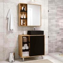 Balcão Ozini 870 Cartagena/preto - 80cm