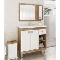 Balcao Ozini - Ref.825 - 80cm - Castanho/branco