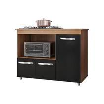 Balcão P/ Cooktop De 5 Bocas Forno Microondas Multiuso Ana