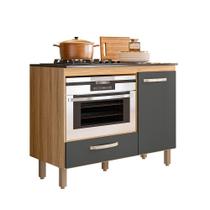 Balcão P/ Cooktop E Forno Cozinha 1 Gaveta 1 Porta Fit