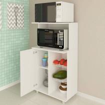 Balcão P/ Forno Micro-ondas Com Fruteira Branco Tecnomobili