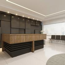 Balcão para Atendimento Recepção em L 295,4cm X 147,7cm Balcão para Atendimento Recepção em L 295,4cm X 147,7cm