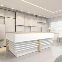 Balcão para Atendimento Recepção em L 295,4cm X 147,7cm