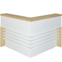 Balcão para Atendimento/Recepção em L com Tampo e Sapatas