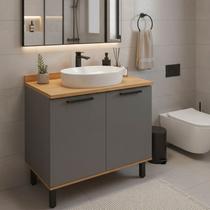 Balcão para Banheiro 800mm com Tampo Castanha