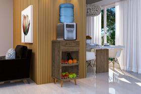 Balcão Para Bebedouro Com Fruteira FEN Modelo Retrô 1 Gaveta Cor Canela