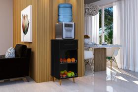 Balcão Para Bebedouro Com Fruteira FEN Modelo Retrô 1 Gaveta Cor Preto