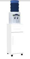 Balcão para Bebedouro Rubi 1 Porta Branco Brilho - Trinobél Móveis Balcão para Bebedouro Rubi 1 Porta Branco Brilho - Trinobél Móveis