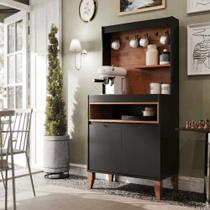 balcao para cafe Russia preto/freijo balcao para cafe Russia preto/freijo