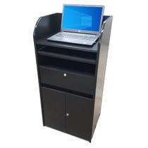 Balcão Para Computador Notebook Com Prateleira Para Teclado Preto