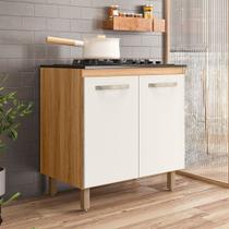 Balcão Para Cooktop 02 Portas Freijo/ Off White Nicioli