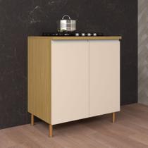 Balcão para Cooktop 2 Portas 80cm Canary/Off White - Giorgia Móveis Sul