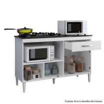 Balcão Para Cooktop 3 Portas 1 Gaveta Palace Kaiki Móveis