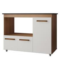 Balcão Para Cooktop 4 Bocas 3 Portas 114 Cm Ana Savana Off White Mobbs Savana Off White