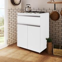 Balcão para Cooktop 4 bocas 70Cm 2 Portas 1 Gaveta Branco Movelbento Balcão para Cooktop 4 bocas 70Cm 2 Portas 1 Gaveta Branco Movelbento