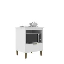 Balcão para Cooktop 4 Bocas com 1 Porta Basculante e Espaço para Forno 70cm Cor Branco - J Carvalho Balcão para Cooktop 4 Bocas com 1 Porta Basculante e Espaço para Forno 70cm Cor Branco - J Carvalho