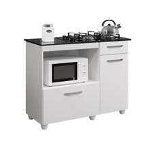 Balcão para Cooktop 4 Bocas e Forno 2 Portas 1 Gaveta Violeta Kaiki Móveis Balcão para Cooktop 4 Bocas e Forno 2 Portas 1 Gaveta Violeta Kaiki Móveis