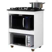 Balcão para Cooktop 4 Bocas Turim Branco Kaiki Móveis