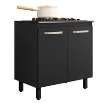 Balcão Para Cooktop 4 ou 5 Bocas Armário Multiuso de Cozinha 80cm Com 2 Portas
