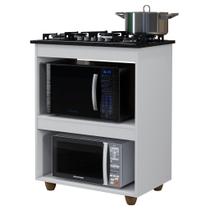 Balcão para Cooktop 4 ou 5 Bocas com Espaço para Forno e Micro-ondas MDP com Tampo