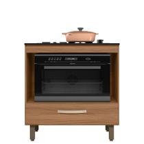 Balcão para Cooktop 4 ou 5 Bocas e Forno com 1 Gaveta Ipe Nicioli