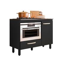 Balcão Para Cooktop 4 ou 5 Bocas e Forno Fit com Porta e Gaveta