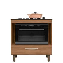 Balcão Para Cooktop 4 Ou 5 Bocas E Forno Ipe Nicioli Ipê