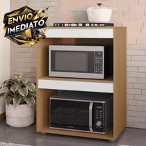 Balcão para cooktop 4 ou 5 Bocas forno e microondas Adriana Cor:AMÊNDOA/ PRETO Balcão para cooktop 4 ou 5 Bocas forno e microondas Adriana Cor:AMÊNDOA/ PRETO