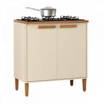 Balcão para Cooktop 4 ou 5 Bocas Munique Off White e Canelato Atualle