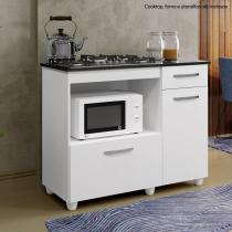 Balcão para Cooktop 5 Bocas 2 Portas 1 Gaveta Violeta Kaiki Móveis