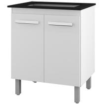 Balcão Para Cooktop 5 Bocas 2 Portas 75 Cm Jade Branco Mobbs Branco