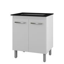 Balcão para Cooktop 5 Bocas com 2 Portas Jade Branco - Moblis