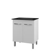 Balcão para Cooktop 5 Bocas com 2 Portas Jade Branco - Moblis