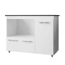 Balcão para Cooktop 5 Bocas com 3 Portas Ana Branco - Moblis