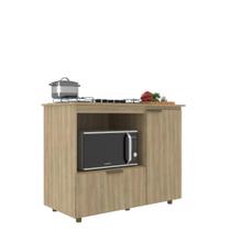 Balcão para Cooktop 5 Bocas com Espaço para Forno Bigger 2 Portas 100cm Dourado - J Carvalho