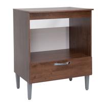 Balcão para Cooktop 5 Bocas com Nicho para Forno ou Microondas 1 Porta Basculante e Prateleira Interna