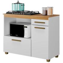 Balcão para Cooktop 5 Bocas Cronus Cinamomo Branco Arte Móveis Balcão para Cooktop 5 Bocas Cronus Cinamomo Branco Arte Móveis