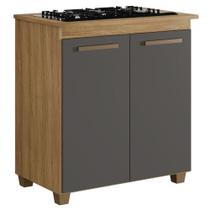 Balcão para Cooktop 5 Bocas Fox Cinamomo Grafite Arte Móveis