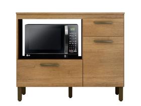 Balcão para Cooktop 5 Bocas Valdemóveis Teresina Cinamomo - VALDEMOVEIS