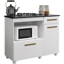 Balcão para Cooktop 5 Bocas Violeta - Kaiki Móveis - Branco