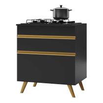 Balcão para Cooktop 70cm 1 Porta 1 Gaveta Multimóveis Preto Balcão para Cooktop 70cm 1 Porta 1 Gaveta Multimóveis Preto
